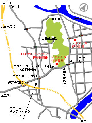 ジェントル伊豆長岡エリアMap